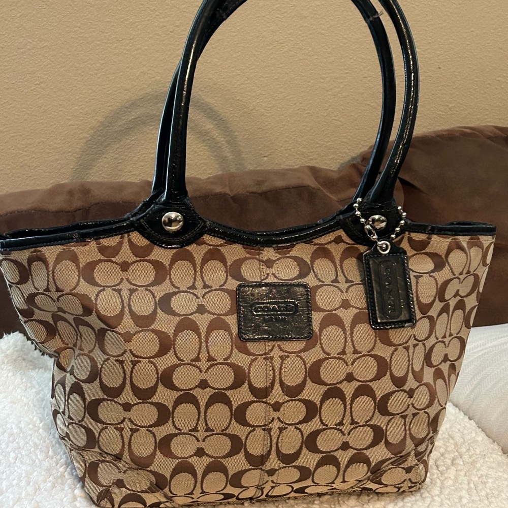 Coach Brown Signature Tote Bag - Picture 1 of 6